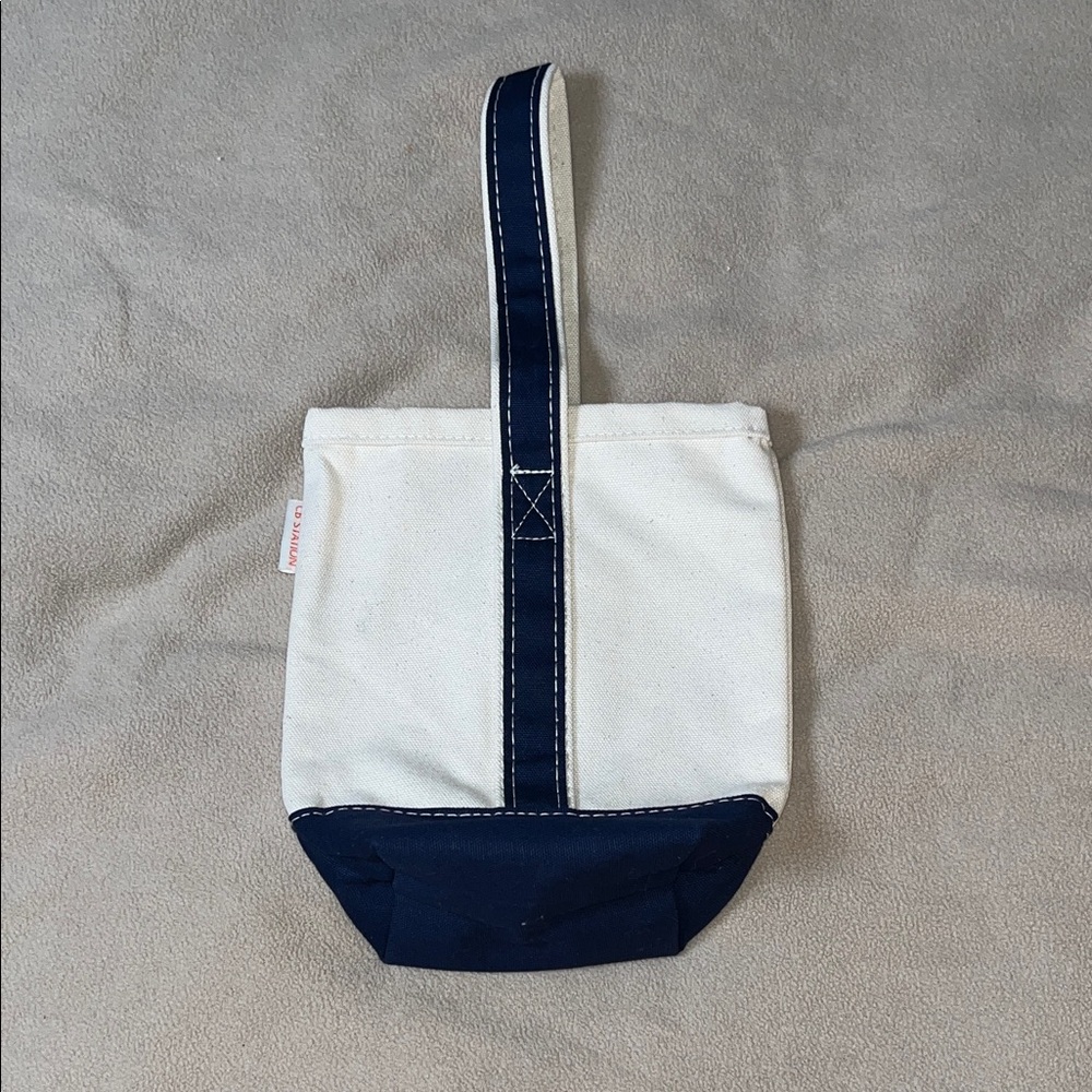 CB Station Wine Holder Tote Canvas Cream and Navy